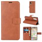 For Sharp Senior Retro Calf Pattern Buckle Horizontal Flip Leather Case with Holder & Card Slots & Wallet(Light Brown) - 1