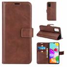 For Samsung Galaxy A41(EU Version) Retro Calf Pattern Buckle Horizontal Flip Leather Case with Holder & Card Slots & Wallet(Dark Brown) - 1