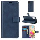 For LG K42 Retro Calf Pattern Buckle Horizontal Flip Leather Case with Holder & Card Slots & Wallet(Blue) - 1