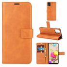 For LG K42 Retro Calf Pattern Buckle Horizontal Flip Leather Case with Holder & Card Slots & Wallet(Yellow) - 1