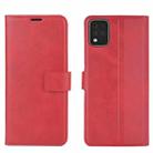 For LG K42 Retro Calf Pattern Buckle Horizontal Flip Leather Case with Holder & Card Slots & Wallet(Red) - 3
