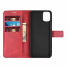 For LG K42 Retro Calf Pattern Buckle Horizontal Flip Leather Case with Holder & Card Slots & Wallet(Red) - 4