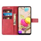 For LG K42 Retro Calf Pattern Buckle Horizontal Flip Leather Case with Holder & Card Slots & Wallet(Red) - 5