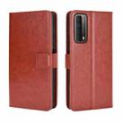 For Huawei P smart 2021 / Y7a Retro Crazy Horse Texture Horizontal Flip Leather Case with Holder & Card Slots & Photo Frame(Brown) - 1