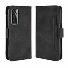 For vivo V20 SE/Y70 2020 Wallet Style Skin Feel Calf Pattern Leather Case ，with Separate Card Slot(Black) - 1