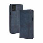 For LG K42 Magnetic Buckle Retro Crazy Horse Texture Horizontal Flip Leather Case  , with Holder & Card Slots & Photo Frame(Blue) - 1