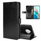 For Xiaomi Redmi Note 9 5G China Version R64 Texture Single Horizontal Flip Protective Case with Holder & Card Slots & Wallet& Photo Frame(Black) - 1