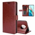 For Xiaomi Redmi Note 9 5G China Version R64 Texture Single Horizontal Flip Protective Case with Holder & Card Slots & Wallet& Photo Frame(Brown) - 1