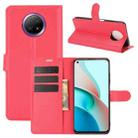 For Xiaomi Redmi Note 9 5G Litchi Texture Horizontal Flip Protective Case with Holder & Card Slots & Wallet(Red) - 1