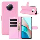 For Xiaomi Redmi Note 9 5G Litchi Texture Horizontal Flip Protective Case with Holder & Card Slots & Wallet(Pink) - 1