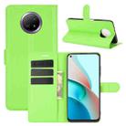 For Xiaomi Redmi Note 9 5G Litchi Texture Horizontal Flip Protective Case with Holder & Card Slots & Wallet(Green) - 1