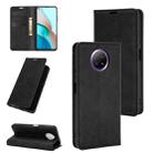 For Xiaomi Redmi Note 9 5G China Version Retro-skin Business Magnetic Suction Leather Case with Holder & Card Slots & Wallet(Black) - 1
