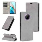 For Xiaomi Redmi Note 9 5G China Version Retro-skin Business Magnetic Suction Leather Case with Holder & Card Slots & Wallet(Grey) - 1