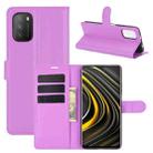 For Xiaomi Poco M3 Litchi Texture Horizontal Flip Protective Case with Holder & Card Slots & Wallet(Purple) - 1