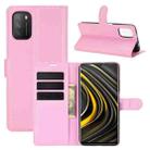 For Xiaomi Poco M3 Litchi Texture Horizontal Flip Protective Case with Holder & Card Slots & Wallet(Pink) - 1