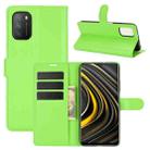 For Xiaomi Poco M3 Litchi Texture Horizontal Flip Protective Case with Holder & Card Slots & Wallet(Green) - 1
