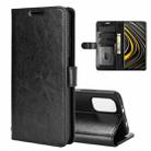 For Xiaomi Poco M3 R64 Texture Single Horizontal Flip Protective Case with Holder & Card Slots & Wallet& Photo Frame(Black) - 1