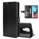 For Motorola Moto E7 R64 Texture Single Horizontal Flip Protective Case with Holder & Card Slots & Wallet& Photo Frame(Black) - 1