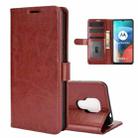 For Motorola Moto E7 R64 Texture Single Horizontal Flip Protective Case with Holder & Card Slots & Wallet& Photo Frame(Brown) - 1