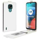 For Motorola Moto E7 R64 Texture Single Vertical Flip Leather Protective Case with Card Slots & Photo Frame(White) - 1
