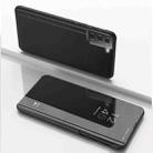 For Samsung Galaxy S21+ 5G Plated Mirror Horizontal Flip Leather Case with Holder(Black) - 1
