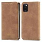 For Samsung Galaxy A41 (EU) Retro Skin Feel Business Magnetic Horizontal Flip Leather Case with Holder & Card Slots & Wallet & Photo Frame(Brown) - 1