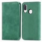 For Samsung Galaxy A20e Retro Skin Feel Business Magnetic Horizontal Flip Leather Case with Holder & Card Slots & Wallet & Photo Frame(Green) - 1