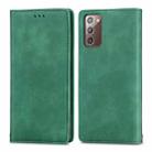 For Samsung Galaxy Note20 Retro Skin Feel Business Magnetic Horizontal Flip Leather Case with Holder & Card Slots & Wallet & Photo Frame(Green) - 1