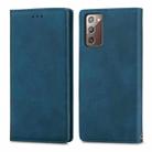 For Samsung Galaxy Note20 Retro Skin Feel Business Magnetic Horizontal Flip Leather Case with Holder & Card Slots & Wallet & Photo Frame(Blue) - 1