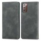 For Samsung Galaxy Note20 Retro Skin Feel Business Magnetic Horizontal Flip Leather Case with Holder & Card Slots & Wallet & Photo Frame(Grey) - 1