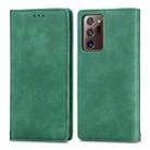 For Samsung Galaxy Note20 Ultra Retro Skin Feel Business Magnetic Horizontal Flip Leather Case with Holder & Card Slots & Wallet & Photo Frame(Green) - 1