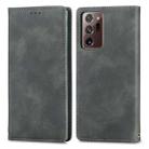 For Samsung Galaxy Note20 Ultra Retro Skin Feel Business Magnetic Horizontal Flip Leather Case with Holder & Card Slots & Wallet & Photo Frame(Grey) - 1