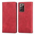 For Samsung Galaxy Note20 Ultra Retro Skin Feel Business Magnetic Horizontal Flip Leather Case with Holder & Card Slots & Wallet & Photo Frame(Red) - 1