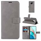 Retro Calf Pattern Buckle Horizontal Flip Leather Case with Holder & Card Slots & Wallet For Xiaomi Redmi Note 9 5G(Grey) - 1