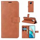 Retro Calf Pattern Buckle Horizontal Flip Leather Case with Holder & Card Slots & Wallet For Xiaomi Redmi Note 9 5G(Light Brown) - 1