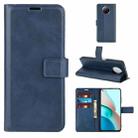 Retro Calf Pattern Buckle Horizontal Flip Leather Case with Holder & Card Slots & Wallet For Xiaomi Redmi Note 9 5G(Blue) - 1