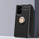 For OnePlus 9 Metal Ring Holder 360 Degree Rotating TPU Case(Black+Rose Gold) - 1