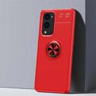 For OnePlus 9 Pro Metal Ring Holder 360 Degree Rotating TPU Case(Red+Red) - 1