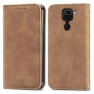 For Xiaomi Redmi 10X 4G / Redmi Note 9 Retro Skin Feel Business Magnetic Horizontal Flip Leather Case with Holder & Card Slots & Wallet & Photo Frame(Brown) - 1