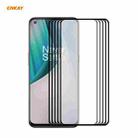 For OnePlus Nord N10 5G 5 PCS ENKAY Hat-Prince Full Glue 0.26mm 9H 2.5D Tempered Glass Full Coverage Film - 1