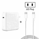 PD-96W 96W PD USB-C / Type-C Laptop Adapter + 2m 5A USB-C / Type-C to USB-C / Type-C Fast Charging Cable for MacBook Pro, Plug Size:US Plug - 1