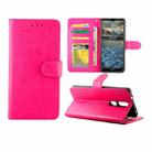 For Nokia 2.4 Crazy Horse Texture Leather Horizontal Flip Protective Case with Holder & Card Slots & Wallet & Photo Frame(Magenta) - 1