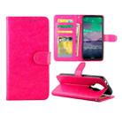 For Nokia 3.4 Crazy Horse Texture Leather Horizontal Flip Protective Case with Holder & Card Slots & Wallet & Photo Frame(Magenta) - 1