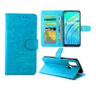 For OPPO Realme C17/7i Crazy Horse Texture Leather Horizontal Flip Protective Case with Holder & Card Slots & Wallet & Photo Frame(baby Blue) - 1