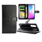 For Vivo Y73S Crazy Horse Texture Leather Horizontal Flip Protective Case with Holder & Card Slots & Wallet & Photo Frame(Black) - 1