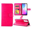 For Vivo Y73S Crazy Horse Texture Leather Horizontal Flip Protective Case with Holder & Card Slots & Wallet & Photo Frame(Magenta) - 1