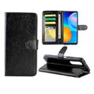 For Huawei P Smart(2021)/Y7a Crazy Horse Texture Leather Horizontal Flip Protective Case with Holder & Card Slots & Wallet & Photo Frame(Black) - 1