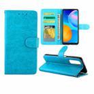 For Huawei P Smart(2021)/Y7a Crazy Horse Texture Leather Horizontal Flip Protective Case with Holder & Card Slots & Wallet & Photo Frame(baby Blue) - 1