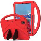 For Galaxy Tab A7 10.4 (2020) T500 EVA Flat Anti Falling Protective Case Shell with Holder(Red) - 1