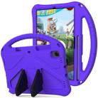 For Galaxy Tab A7 10.4 (2020) T500 EVA Flat Anti Falling Protective Case Shell with Holder(Purple) - 1